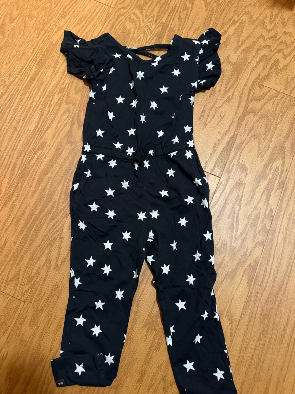 Tea Collection Navy and White Star Print Romper - 4T